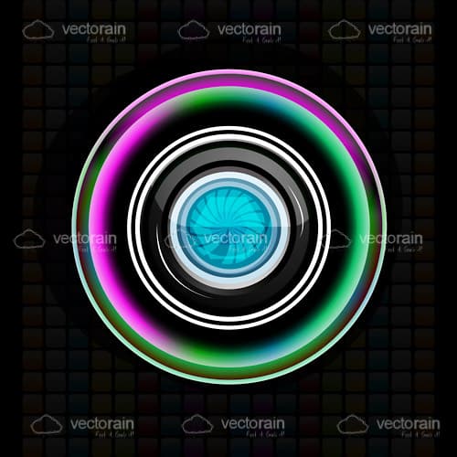 Colorful Closeup Camera Lens